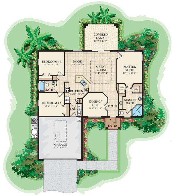 Coronado 4 bedroom 2 bath Rendering :: DSD Homes