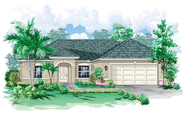 Legacy 3 bedroom 2 bath Rendering :: DSD Homes