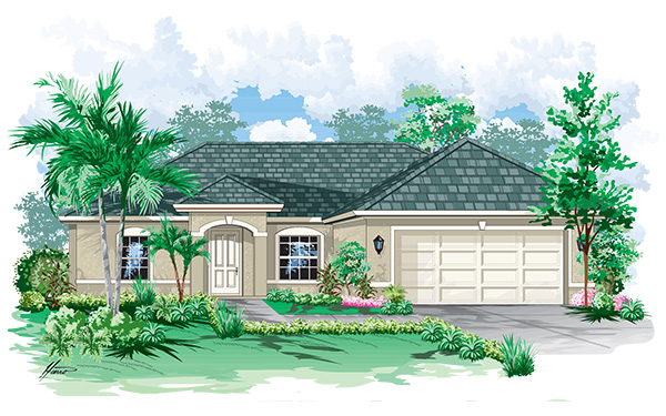 Legacy 3 bedroom 2 bath plus den Rendering :: DSD Homes