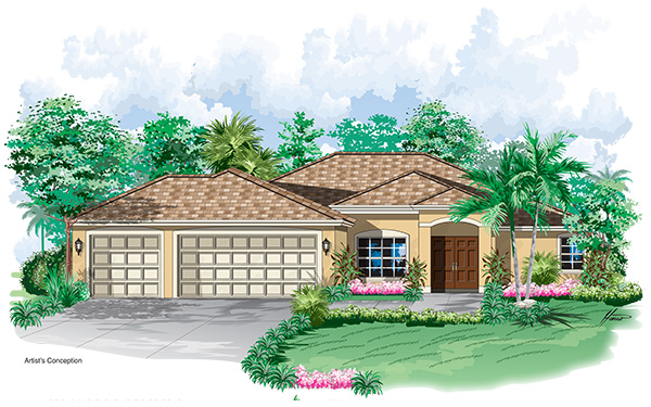 Soreno 4 bedroom 2 bath Rendering :: DSD Homes